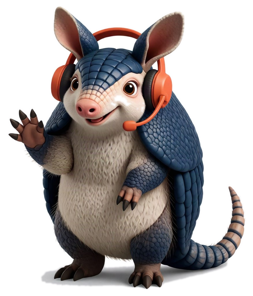 Arnie the Armadillo — AutoShield mascot